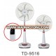 12V 16 inch Solar/Battery Operated Rechargeable Fan Air Cooling Stand Fan